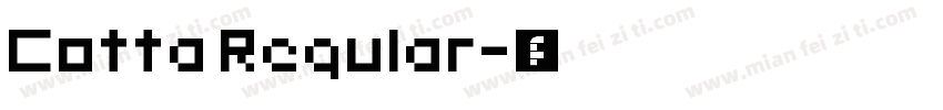 Cotta Regular字体转换